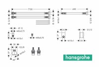 HANSGROHE SET DE ALARGO BATERIA AMERICANA LAVABO